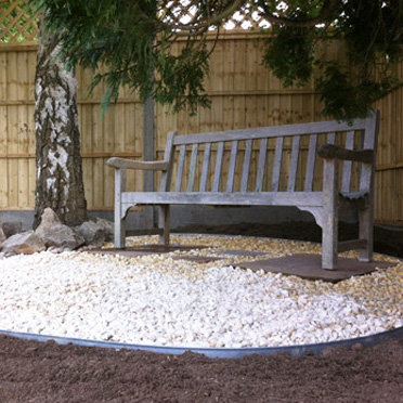 border edging by shed